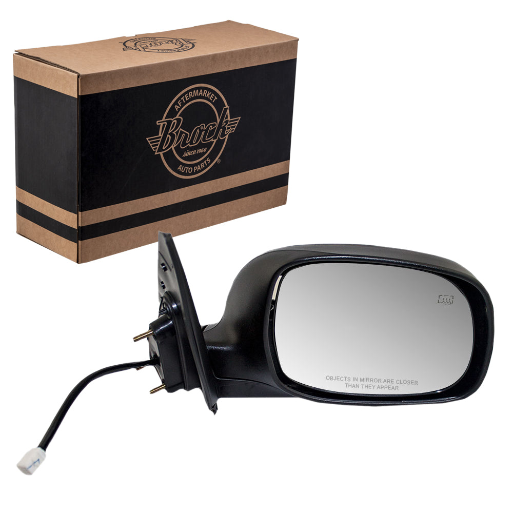Brock Replacement Passengers Power Side View Mirror Heated Compatible with 2003-2006 Tundra 2001-2007 Sequoia 879100C070C0