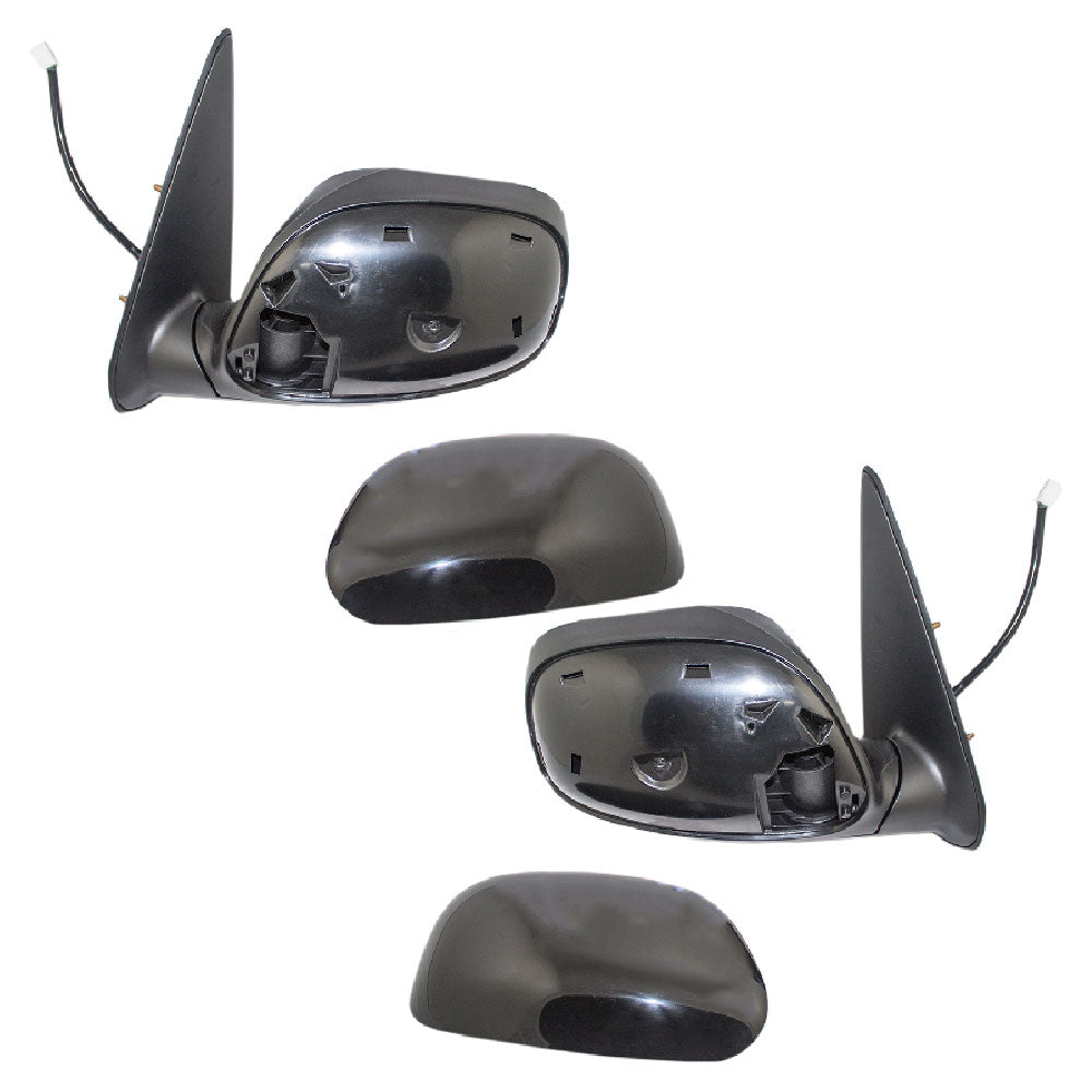 Brock Replacement Driver and Passenger Power Side View Mirror Heated Compatible with 2003-2006 Tundra 2001-2007 Sequoia 879400C070C0 879100C070C0