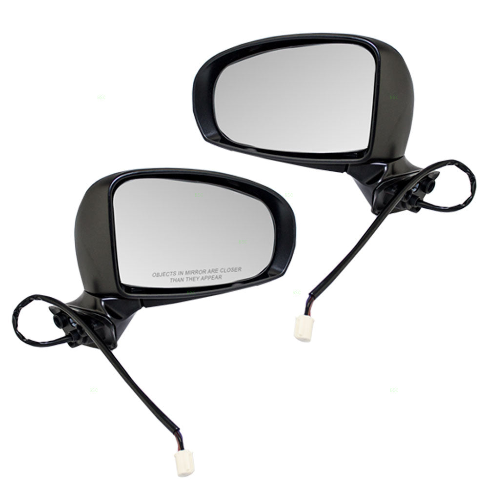 Brock Replacement Driver and Passenger Power Side View Mirror Heated Compatible with 2010-2015 Prius 2012-2015 Prius Plug-In 87940-47180 87910-47180