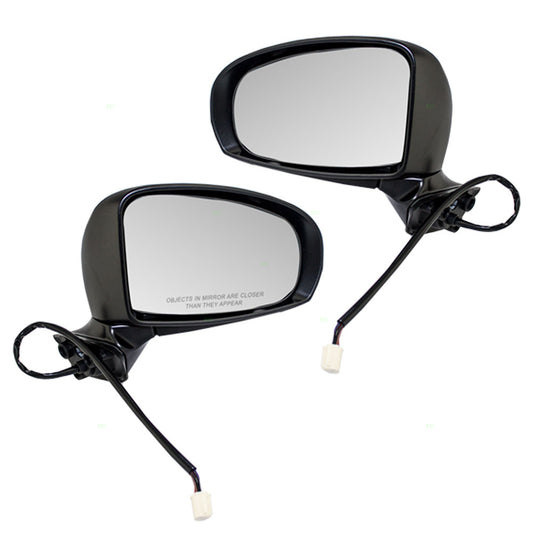 Brock Replacement Driver and Passenger Power Side View Mirror Heated Compatible with 2010-2015 Prius 2012-2015 Prius Plug-In 87940-47180 87910-47180