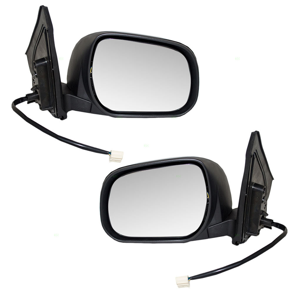 Brock Replacement Driver and Passenger Power Side View Mirrors Heated Signal Compatible with 2009-2012 RAV4 North America 87909-0R020 87908-0R020