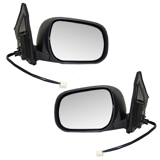 Brock Replacement Driver and Passenger Power Side View Mirrors Heated Signal Compatible with 2009-2012 RAV4 North America 87909-0R020 87908-0R020