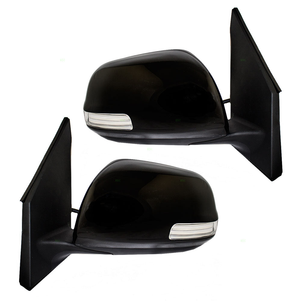Brock Replacement Driver and Passenger Power Side View Mirrors Heated Signal Compatible with 2009-2012 RAV4 North America 87909-0R020 87908-0R020