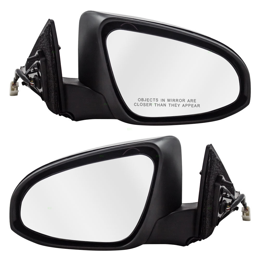 Brock Replacement Pair Set Power Side View Mirrors Heated Ready-to-Paint Compatible with 2015 Camry & Hybrid 87945-06060-C0 87915-06060-C0