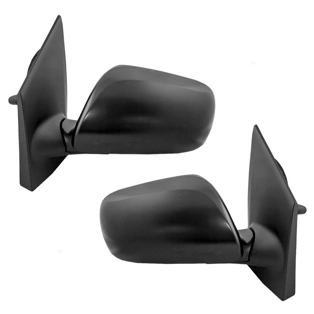 Brock Replacement Driver and Passenger Manual Remote Side View Mirrors Compatible with Yaris Sedan 87940-52780 87910-52800