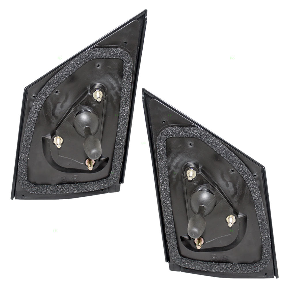 Brock Replacement Driver and Passenger Manual Remote Side View Mirrors Compatible with Yaris Sedan 87940-52780 87910-52800