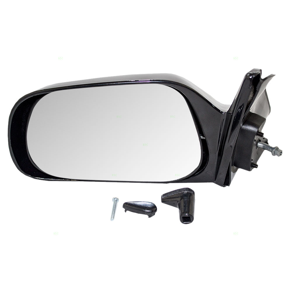 Brock Replacement Drivers Manual Remote Side View Mirror Ready-to-Paint Compatible with 88-92 Corolla 89-90 Prizm 87940-1A320