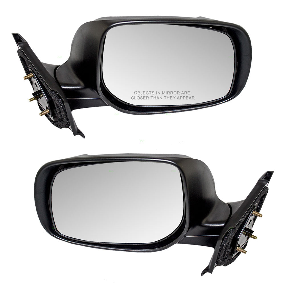 Brock Replacement Driver and Passenger Manual Side View Mirrors Ready-to-Paint Compatible with 07-11 Yaris 87940-52650 87910-52670