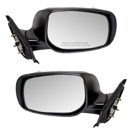 Brock Replacement Driver and Passenger Manual Side View Mirrors Ready-to-Paint Compatible with 07-11 Yaris 87940-52650 87910-52670
