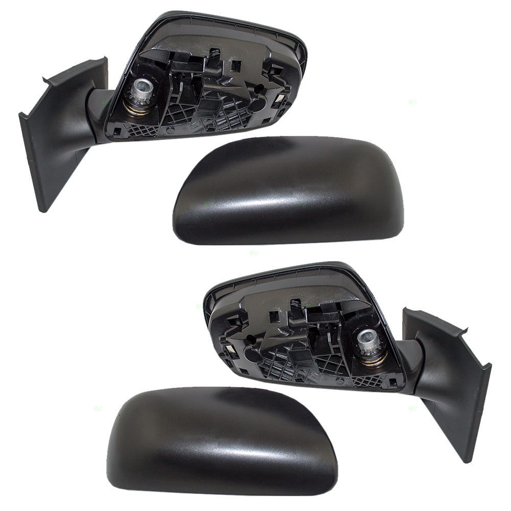 Brock Replacement Driver and Passenger Manual Side View Mirrors Ready-to-Paint Compatible with 07-11 Yaris 87940-52650 87910-52670