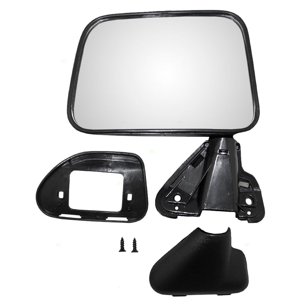Fits Toyota Pickup Truck 4Runner Drivers Side Manual Mirror Textured Assembly