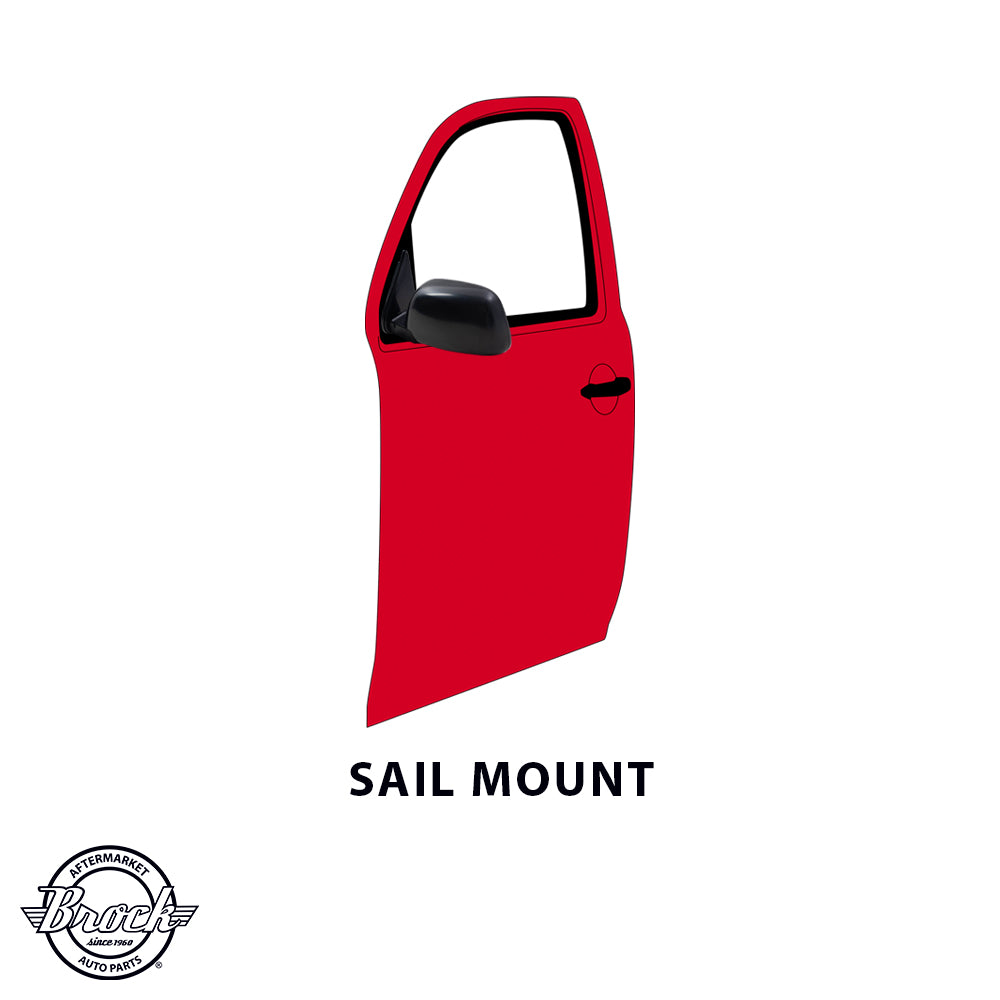 Brock Replacement Pair Set Manual Side View Mirrors Sail Mounted Compatible with Pickup without vent window 8794089147 8791089149