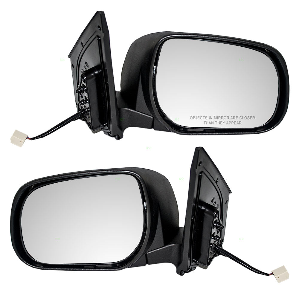 Brock Replacement Pair Set Power Side View Mirrorss Non Heated w/o Signal Replacement Compatible with 06-08 RAV4 8794042810 8791042870