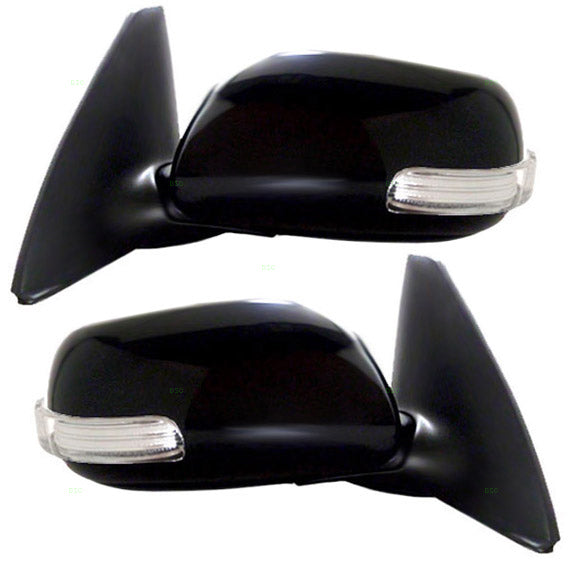 Brock Replacement Driver and Passenger Power Side View Mirrors with Signal Ready-to-Paint Compatible with 2011-2016 tC 87940-21200 87910-21200