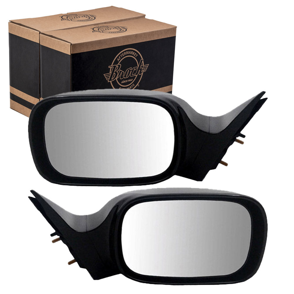 Brock Replacement Pair Set Power Side View Mirrors Ready-to-Paint Non-Heated without Signal Replacement Compatible with 05-10 Avalon 87940AC905 87910AC903