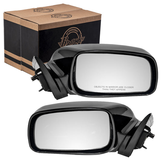 Brock Replacement Driver and Passenger Power Side View Mirrors Ready-to-Paint Compatible with 2007-2011 Camry USA87940-33620-C0 87910-06190-C0