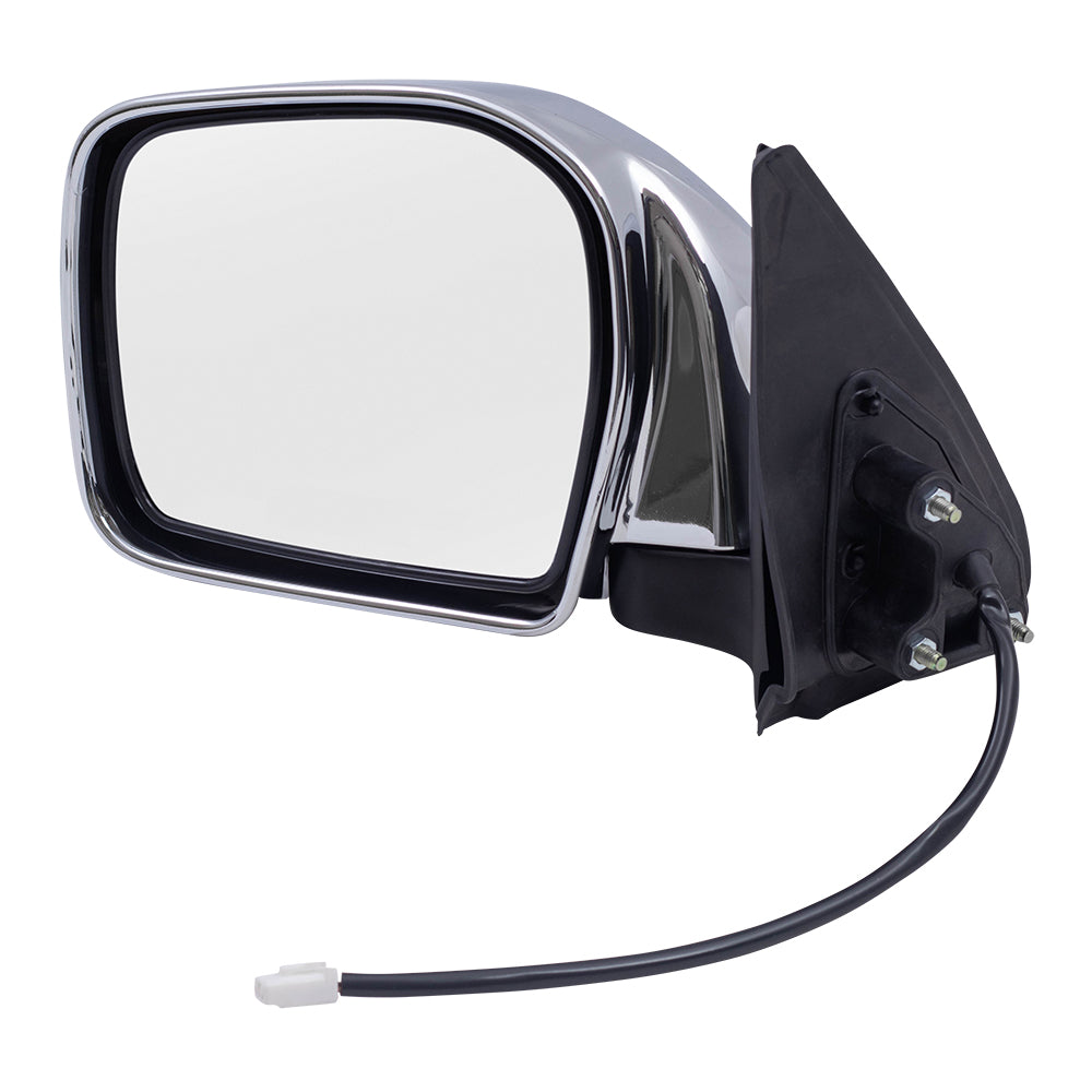 Brock Replacement Drivers Power Side View Mirror with Chrome Compatible with 00-04 Tacoma Pickup Truck 87940-35751