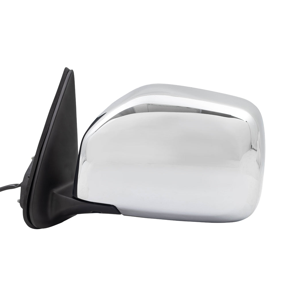 Brock Replacement Drivers Power Side View Mirror with Chrome Compatible with 00-04 Tacoma Pickup Truck 87940-35751