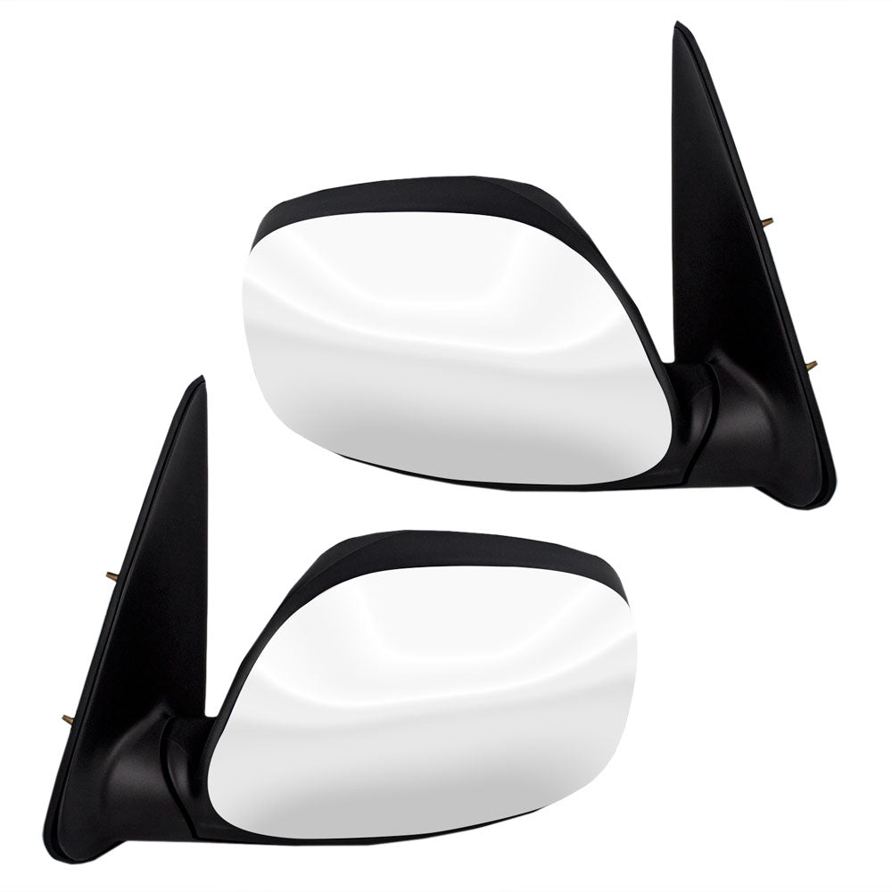 Brock Replacement Driver and Passenger Power Side View Mirrors with Chrome Compatible with 03-06 Tundra 01-07 Sequoia 87940-0C080 87910-0C080