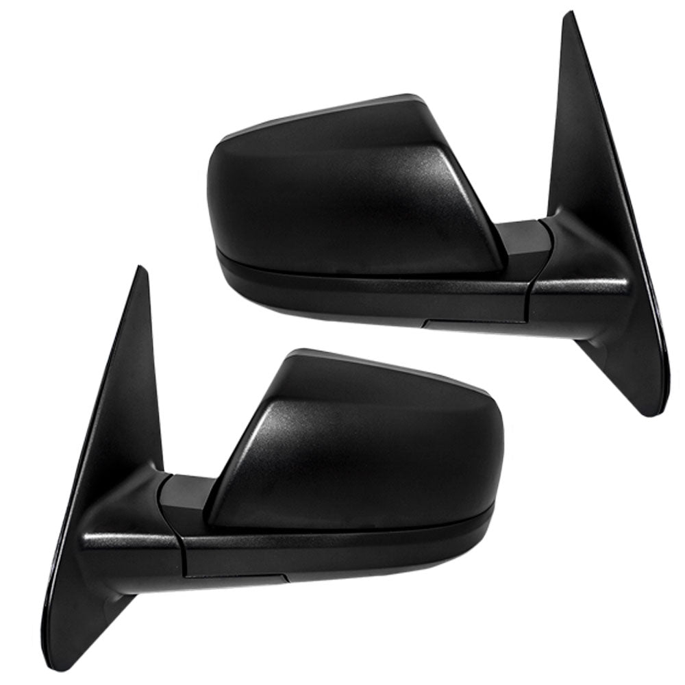 Brock Replacement Driver and Passenger Power Side View Mirrors Textured Compatible with 07-13 Tundra 08-13 Sequoia 87940-0C231 87910-0C230