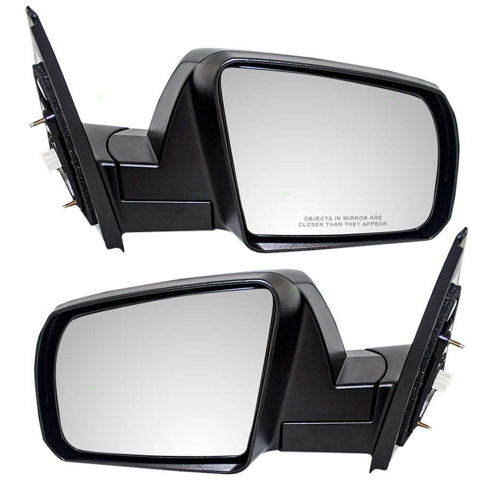 Brock Replacement Driver and Passenger Power Side View Mirrors Heated Textured Compatible with 07-13 Tundra 08-13 Sequoia 87940-0C181 87910-0C181