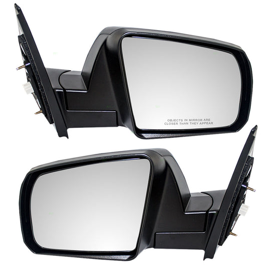 Brock Replacement Driver and Passenger Power Side View Mirrors Heated Textured Compatible with 07-13 Tundra 08-13 Sequoia 87940-0C181 87910-0C181