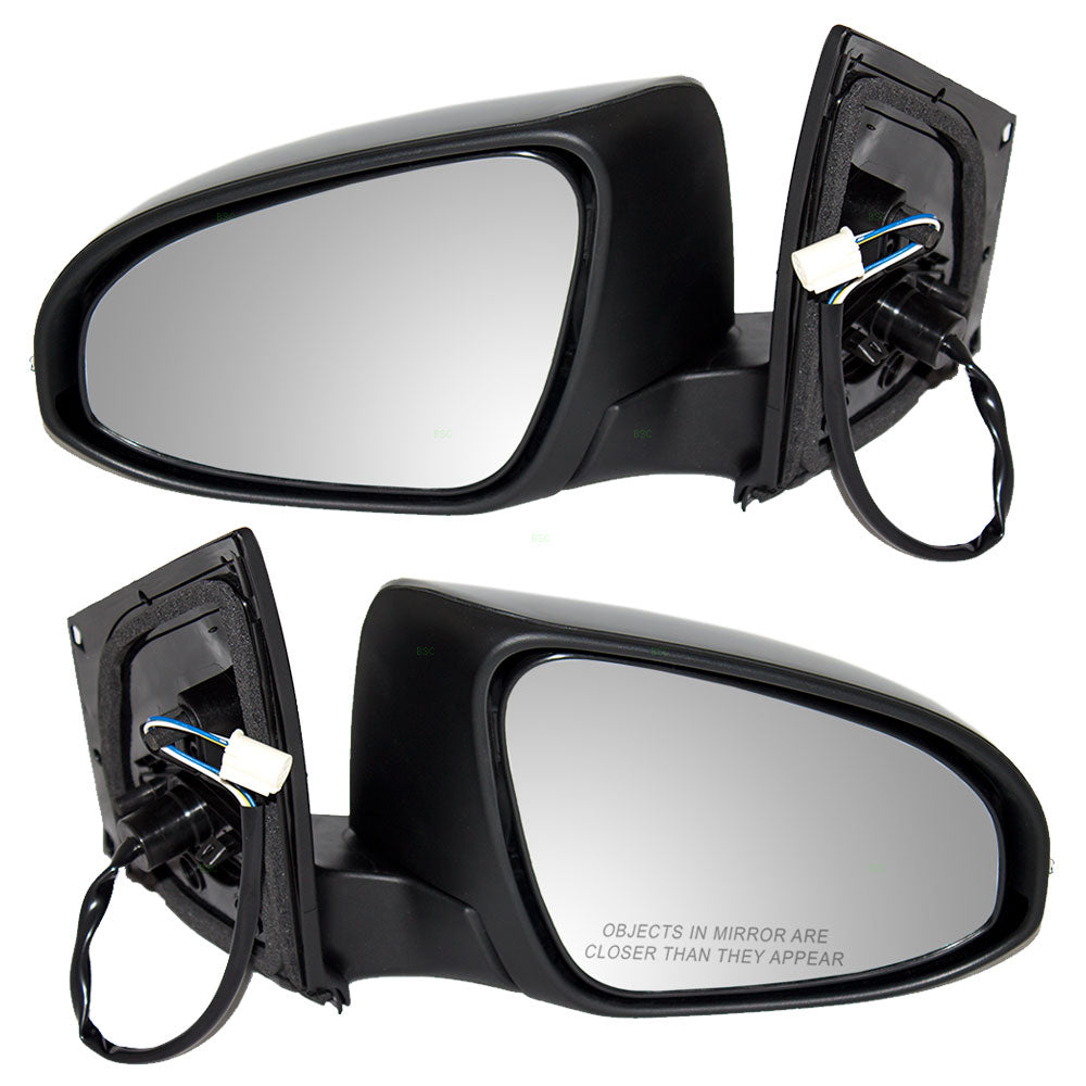 Brock Replacement Set Driver and Passenger Power Side View Mirrors Compatible with 2014-2019 Corolla 87940-02F20-C0 87910-02F80-C0