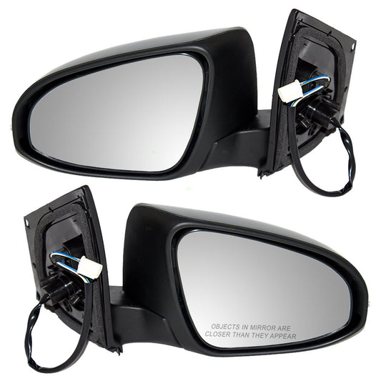 Brock Replacement Set Driver and Passenger Power Side View Mirrors Compatible with 2014-2019 Corolla 87940-02F20-C0 87910-02F80-C0