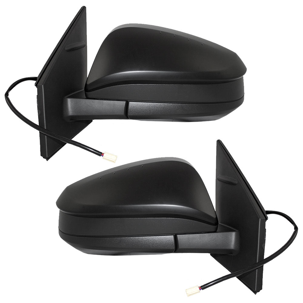 Brock Replacement Driver and Passenger Power Side View Mirrors Textured Compatible with 13-15 RAV4 SUV 879400R080 879100R070