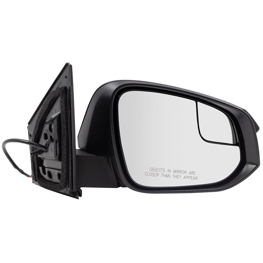 Brock Replacement Pair Set Power Side View Mirrors Spotter Glass Textured Compatible with 2016-2018 RAV4 879400R210 879100R200 87940-0R210 87910-0R200