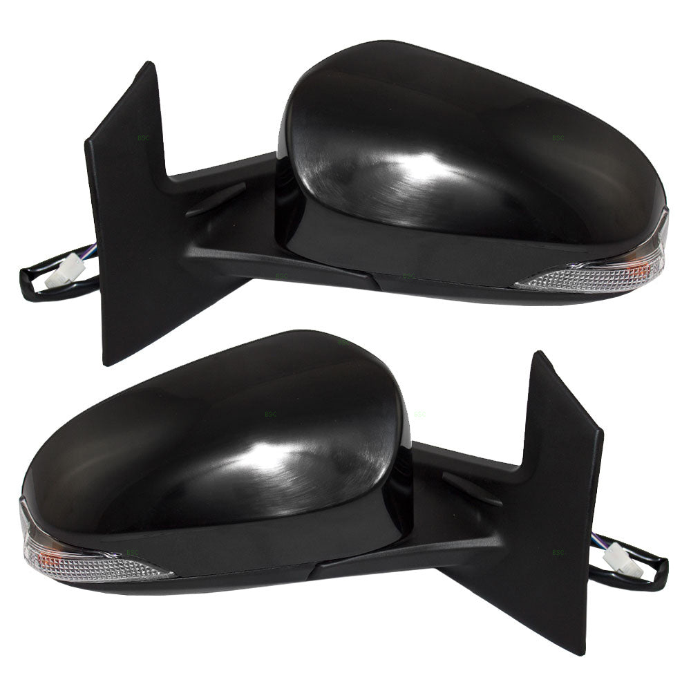 Brock Replacement Pair Set Power Side View Mirrors w/ Signal Left + Right Compatible with 12-18 Prius C 8794552170C0 8791052E10