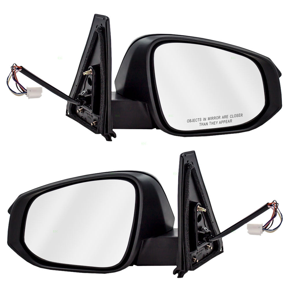 Brock Replacement Pair Set Power Side View Mirrors Heated Signal Puddle Lamp Compatible with 2014-2016 4Runner SUV 87945-42160-C0 87910-35C00