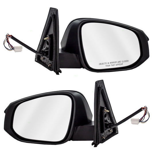 Brock Replacement Pair Set Power Side View Mirrors Heated Signal Puddle Lamp Compatible with 2014-2016 4Runner SUV 87945-42160-C0 87910-35C00