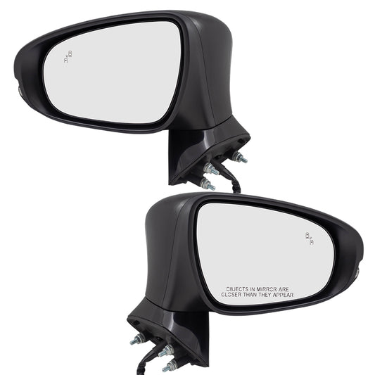 Brock Replacement Pair Side Mirrors Driver and Passenger Set Power Heated Signal Memory Puddle Lamp Blind Spot Detection Compatible with 2013-2018 GS350 GS450h 8794030D41C0 8791030C51C0