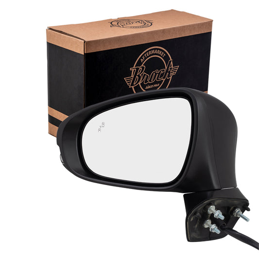 Brock Replacement Power Mirror Drivers Side Heated Signal Memory Puddle Lamp Blind Spot Detection Manual Folding Compatible with 2013-2015 ES350 ES300h 8794033B31C0