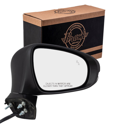 Brock Replacement Power Mirror Passengers Side Heated Signal Memory Puddle Lamp Blind Spot Detection Manual Folding Compatible with 2013-2015 ES350 ES300h 8791033B41C0
