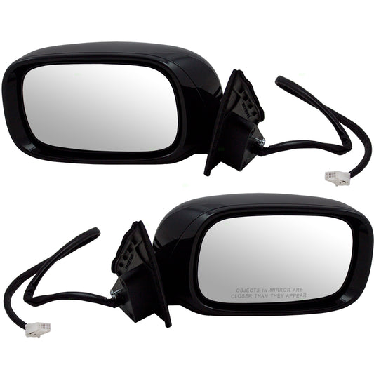 Brock Replacement Pair Set Power Side View Mirrors Heated Memory Puddle Lamp Power Folding Compatible with 01-06 LS430 LX1320118 LX1321118