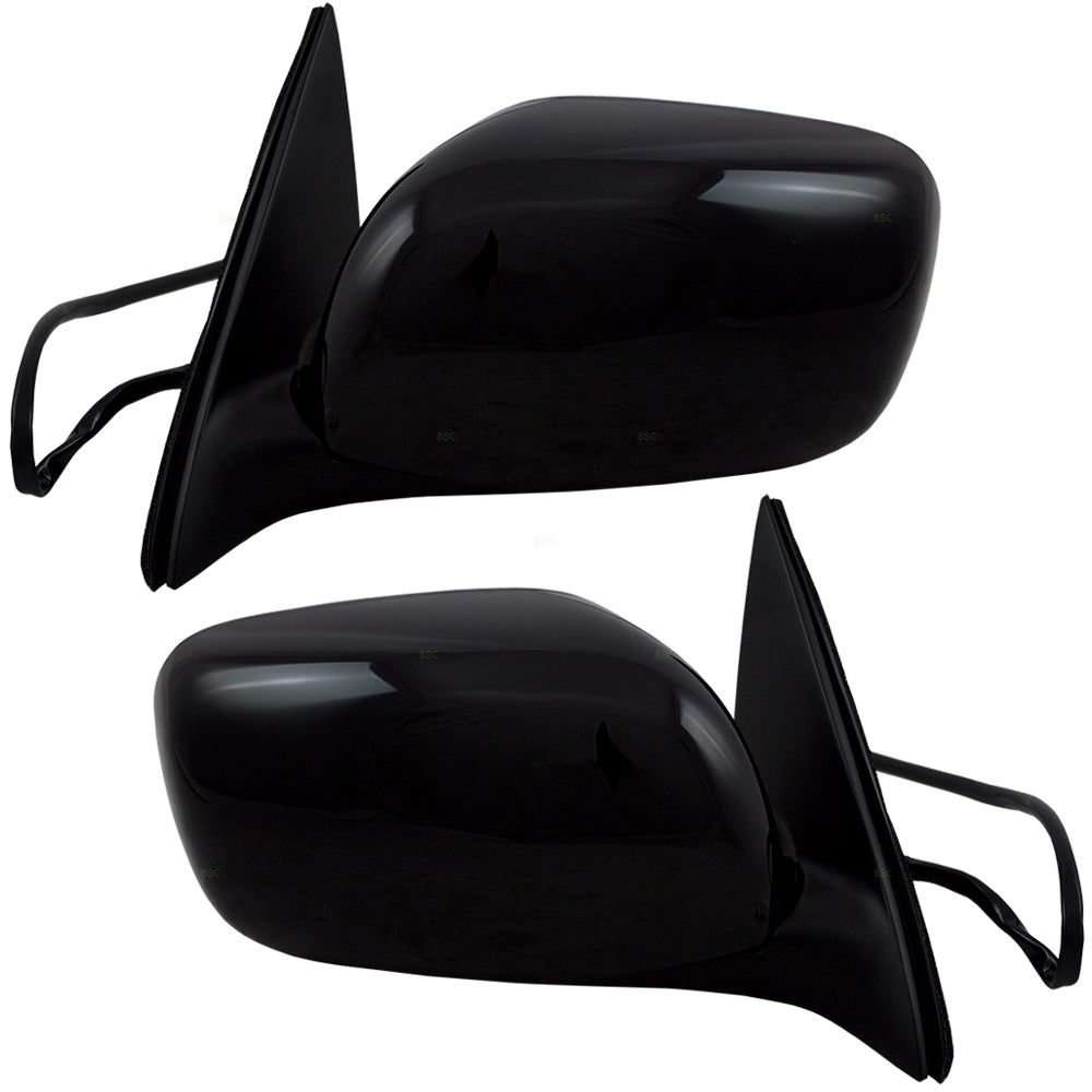 Brock Replacement Pair Set Power Side View Mirrors Heated Memory Puddle Lamp Power Folding Compatible with 01-06 LS430 LX1320118 LX1321118