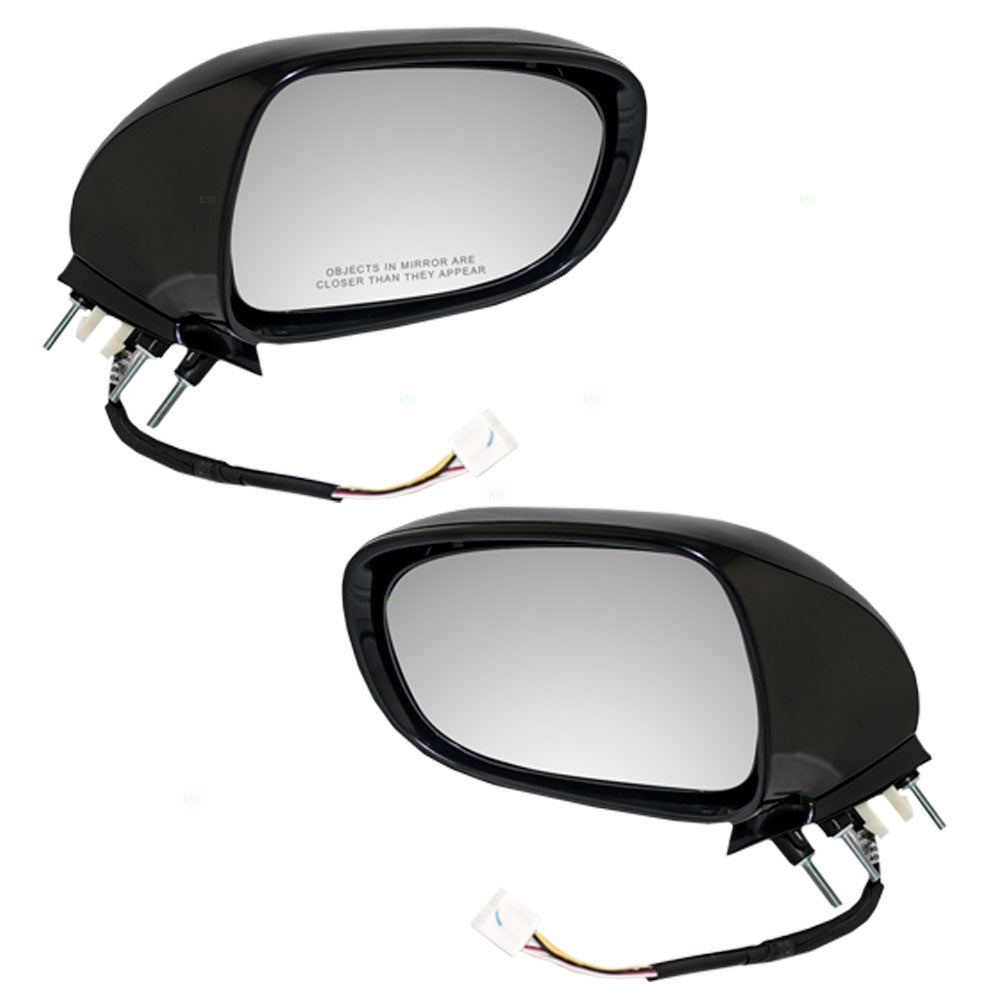 Brock Replacement Driver and Passenger Power Side View Mirrors Heated Puddle Lamp Compatible with IS250 IS350 87940-53241-C0 87910-53241-C0
