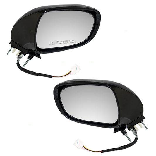 Brock Replacement Driver and Passenger Power Side View Mirrors Heated Puddle Lamp Compatible with IS250 IS350 87940-53241-C0 87910-53241-C0