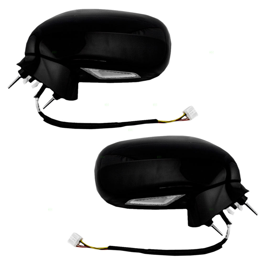 Brock Replacement Driver and Passenger Power Side View Mirrors Heated Puddle Lamp Compatible with IS250 IS350 87940-53241-C0 87910-53241-C0