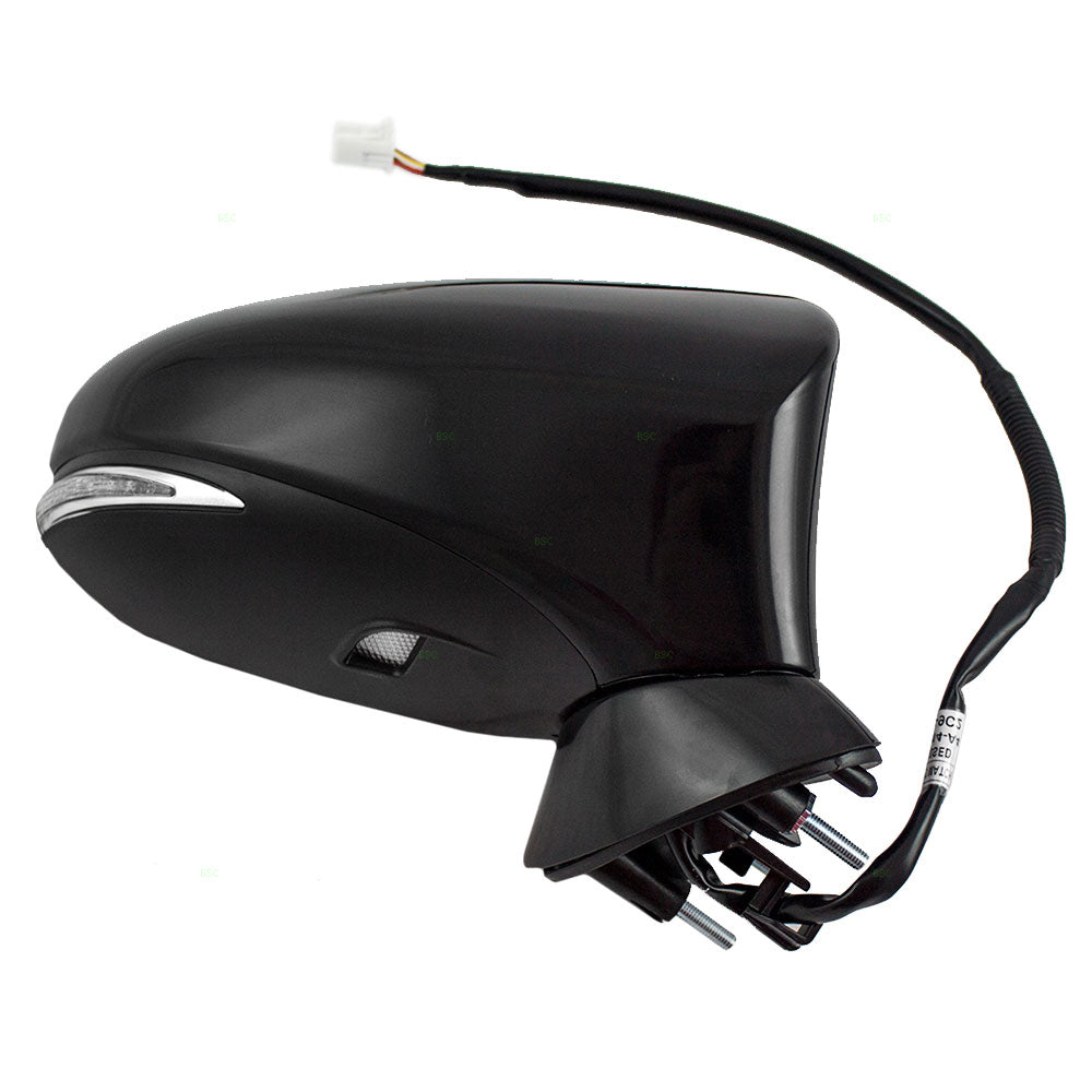 Brock Replacement Passengers Power Side View Mirror Heated Signal Puddle Lamp Compatible with 2014-2018 IS350 87910-53700-C0