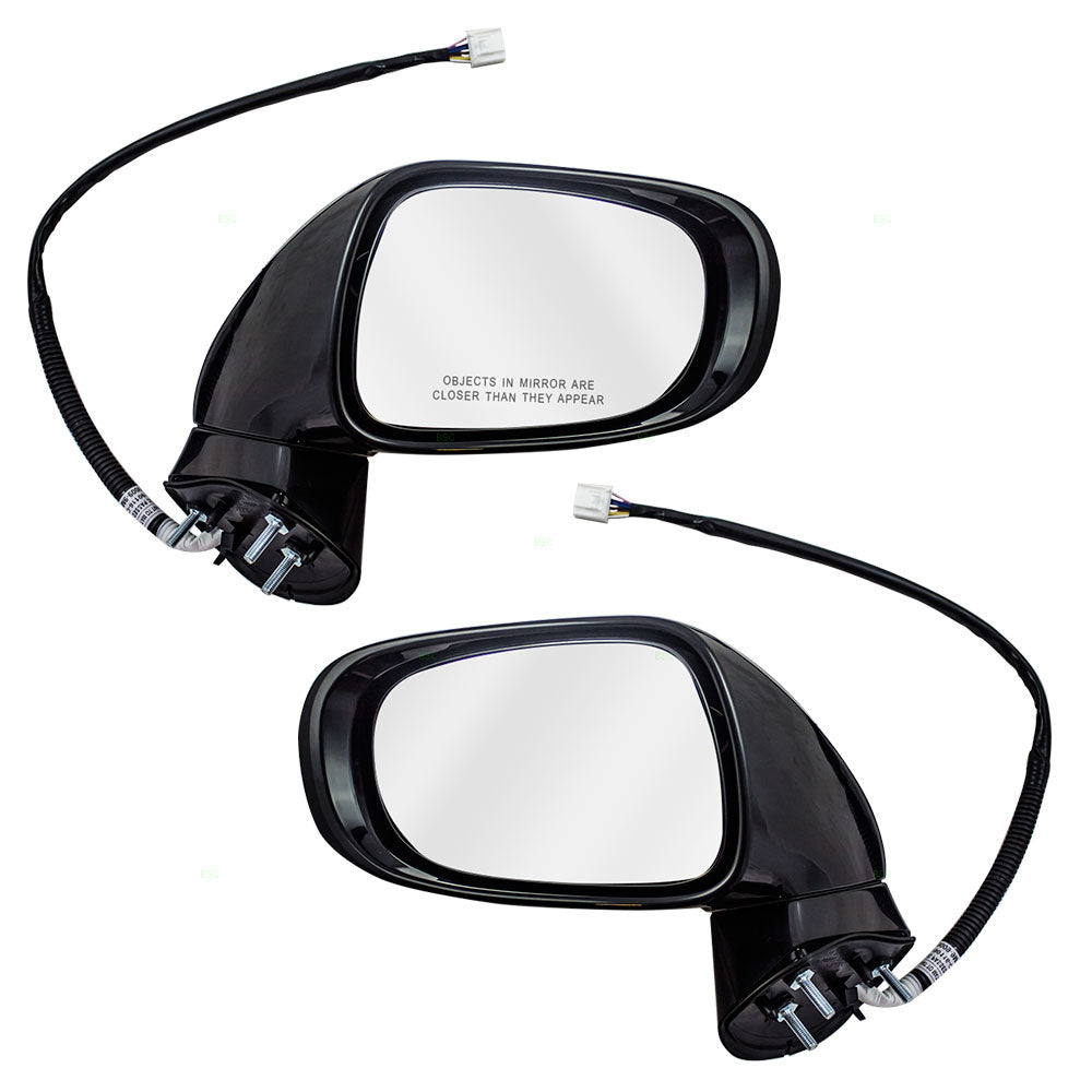 Brock Replacement Pair Set Power Side View Mirrors Heated Signal Memory Puddle Lamp Compatible with 10-12 ES350 87940-33841-C0 87910-33881-C0