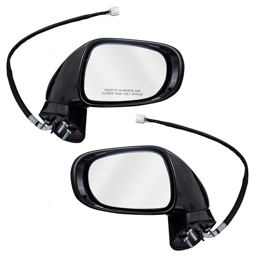 Brock Replacement Pair Set Power Side View Mirrors Heated Signal Memory Puddle Lamp Compatible with 10-12 ES350 87940-33841-C0 87910-33881-C0