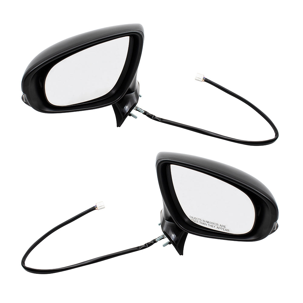 Brock Replacement Pair Set Power Side View Mirrors Heated Signal Memory Puddle Lamp Compatible with 13-18 ES350 ES300h 8794033A81C0 8791033A91C0