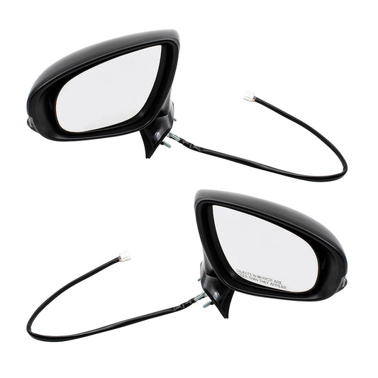 Brock Replacement Pair Set Power Side View Mirrors Heated Signal Memory Puddle Lamp Compatible with 13-18 ES350 ES300h 8794033A81C0 8791033A91C0