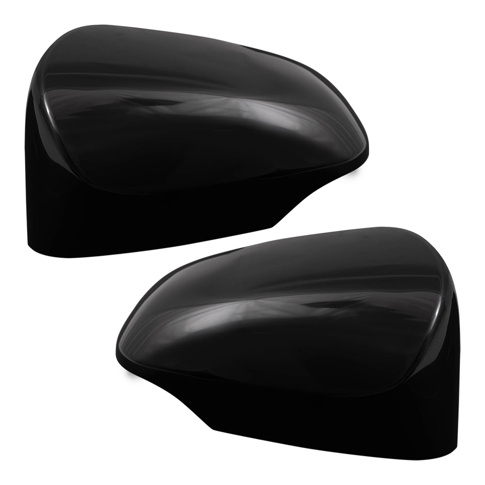 Brock Aftermarket Replacement Part Driver & Passenger Side Mirror Covers Set Paint to Match Black with Signal Compatible with 2014-2019 Toyota Corolla
