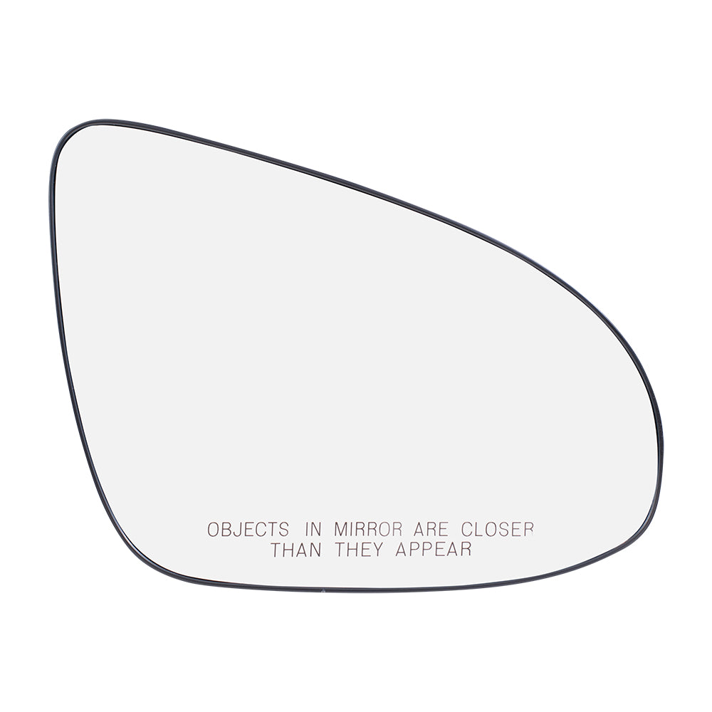 Brock Replacement Driver and Passenger Side Mirror Glass and Base with Heat without Blind Spot Detection Set Compatible with 2012-2014 Camry