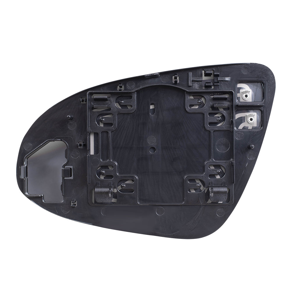 Brock Replacement Driver and Passenger Side Mirror Glass and Base with Heat without Blind Spot Detection Set Compatible with 2012-2014 Camry