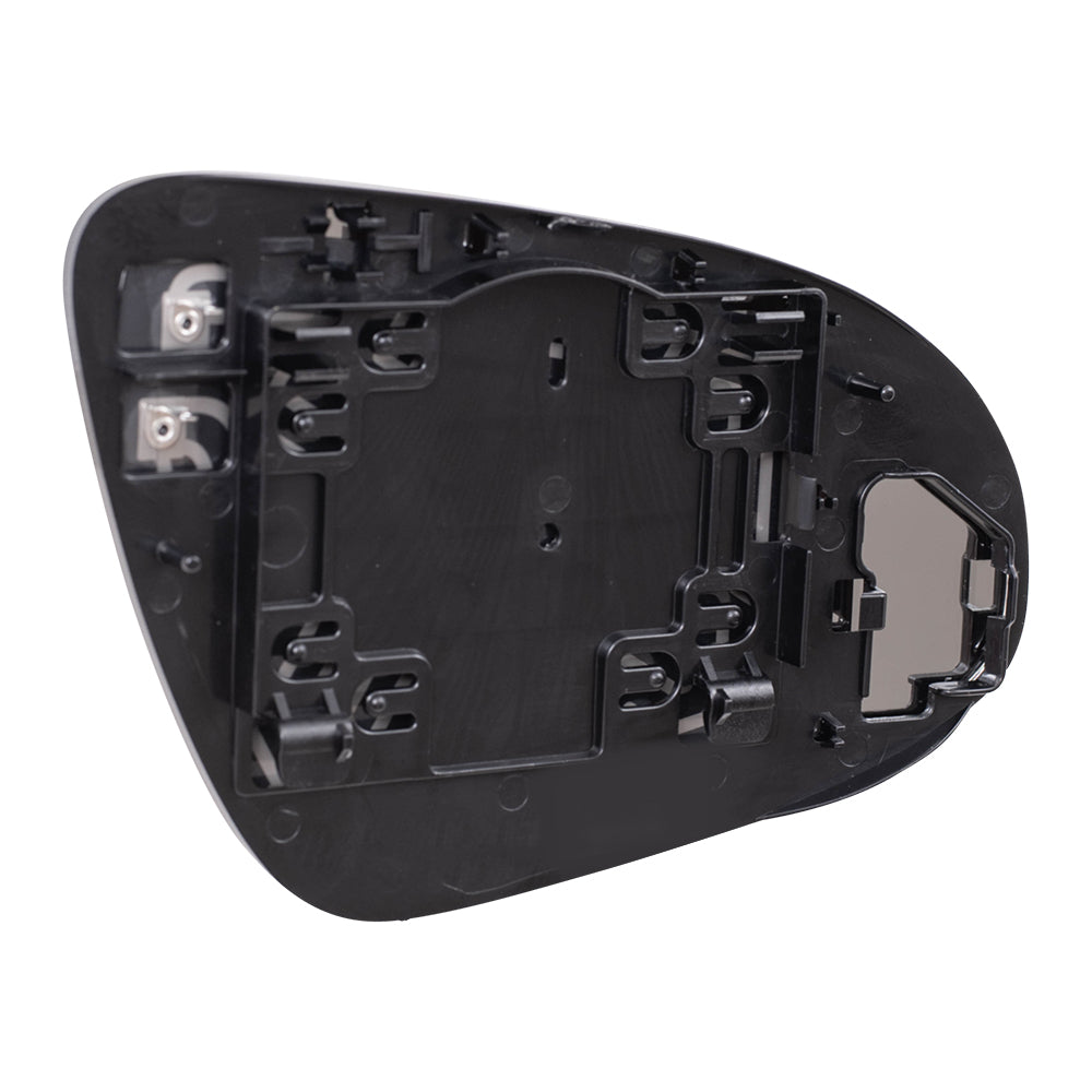 Brock Replacement Driver Side Mirror Glass and Base with Heat without Blind Spot Detection Compatible with 2012-2014 Camry